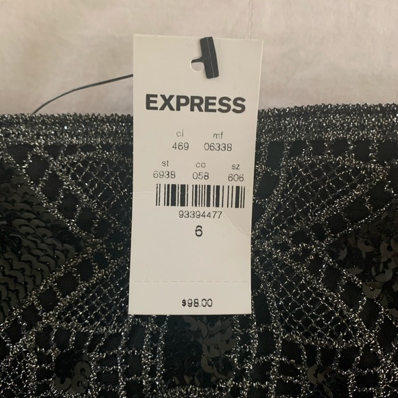 2-Piece Crocheted Sequin Crop Top and Pencil Skirt - Picture 6 of 8